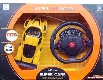 

TALKING GANESHA 1:24 Scale Full Function Super Car with rechargeable Batteries & charger with Auto Demo function (Yellow1)(Yellow)