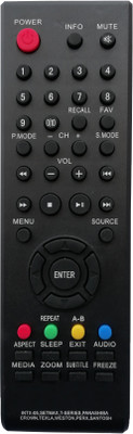 

LipiWorld LCD LED TV Universal Remote Control Compatible All Series UNI-10 (INTEX-05,T-Series,Crown,Weston,Santosh) for Santosh Remote Controller(Black)