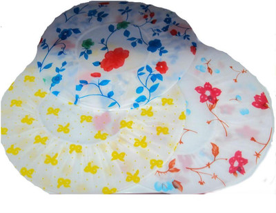 

Connectwide Reusable Fancy Vinyl Shower Caps (One Size Fits All)- Set of 6