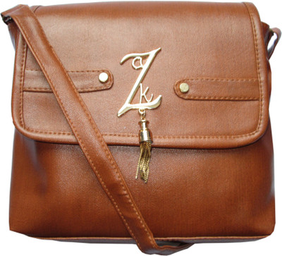 

CHERRY BLUE Girls Casual Brown Synthetic Leather Sling Bag