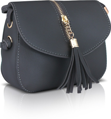 

Bonito Women Casual Grey Rexine Sling Bag
