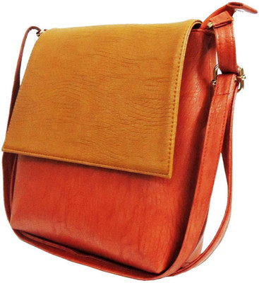 

ASNORA Women Casual Red Leatherette Sling Bag