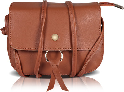 

Bonito Women Casual Brown Rexine Sling Bag