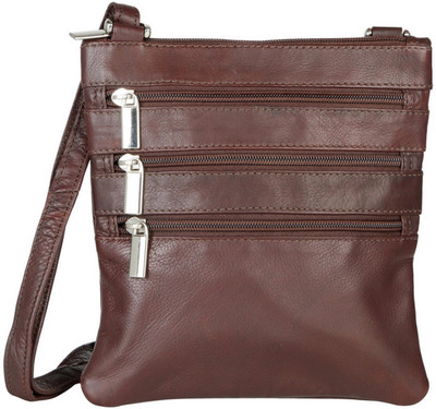 

AspenLeather Girls Formal Brown Genuine Leather Sling Bag