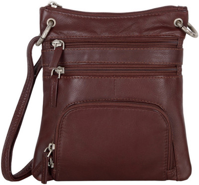 

AspenLeather Girls Formal Brown Genuine Leather Sling Bag