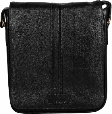 

Scharf Men Casual Black Genuine Leather Sling Bag