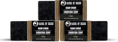 

Gangs of Beard Raw Char Charcoal Soap(330 g, Pack of 3)