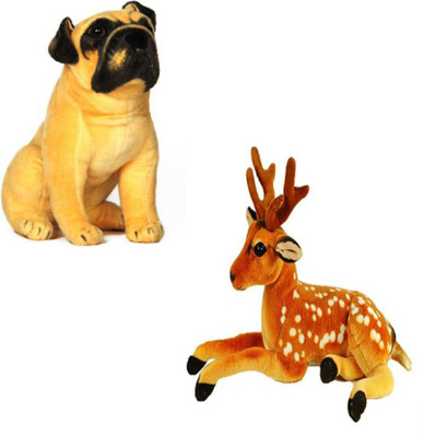 

Speoma HUTCH DOG AND DEER ANIMAL SOFT TOY COMBO - 30 cm(Multicolor)