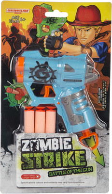 

Toys Bhoomi Kids Toy Gun with 3 Soft Bullets for Children(Blue)