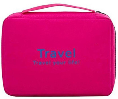 

Sooper Store Casual Hanging Travel Cosmetic Bags Toiletry Wash Makeup Storage Cosmetic Organizer (Pink)(Pink)