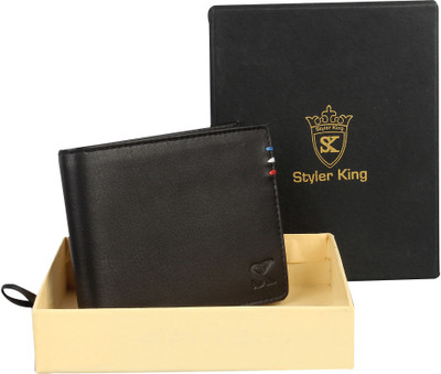 

Styler King Men Black Genuine Leather Wallet(6 Card Slots)