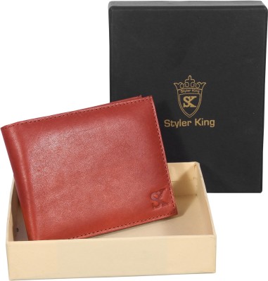 

Styler King Men Brown Genuine Leather Wallet(3 Card Slots)