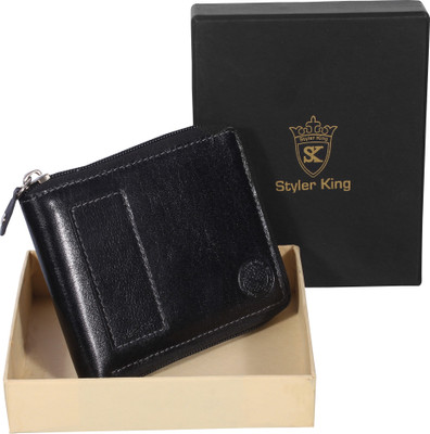 

Styler King Men Black Genuine Leather Wallet(3 Card Slots)
