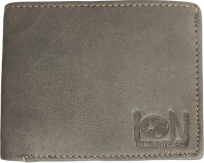

universal Men Grey Genuine Leather Wallet(8 Card Slots)