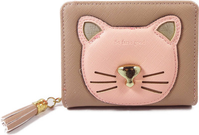 

SB Women Pink Artificial Leather Wallet(6 Card Slots)