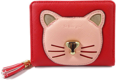 

SB Women Red Artificial Leather Wallet(6 Card Slots)