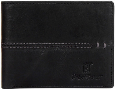 

breiftasche Men Black Genuine Leather Wallet(6 Card Slots)