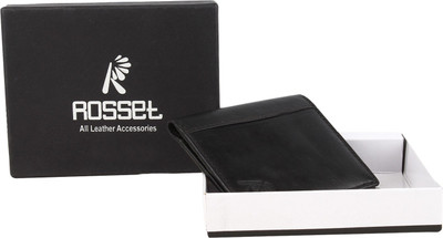 

Rosset Men Casual Black Genuine Leather Wallet(8 Card Slots)