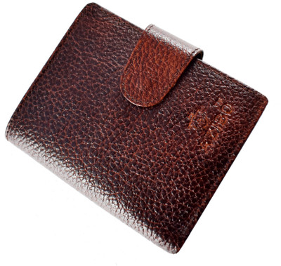 

Azibo Men Brown Genuine Leather Card Holder(18 Card Slots)