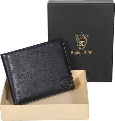 

Styler King Men Black Genuine Leather Wallet(2 Card Slots)