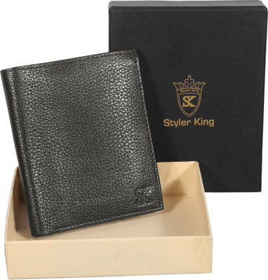 

Styler King Men Black Genuine Leather Wallet(2 Card Slots)