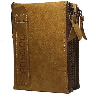 

Rosset Men Tan Genuine Leather Wallet(6 Card Slots)
