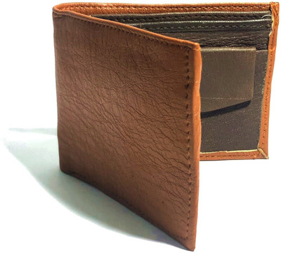 

LAER Men Tan Genuine Leather Wallet(5 Card Slots)