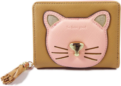 

SB Women Beige Artificial Leather Wallet(6 Card Slots)