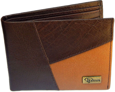 

Fashius Men Casual Brown Genuine Leather Wallet(6 Card Slots), Multicolor