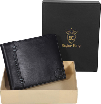 

Styler King Men Black Genuine Leather Wallet(2 Card Slots)