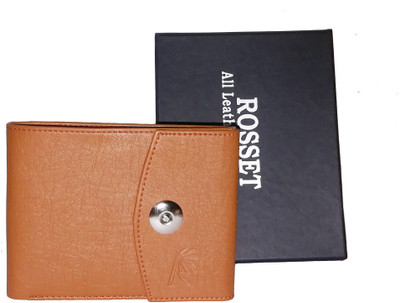 

Rosset Men Tan Artificial Leather Wallet(8 Card Slots)