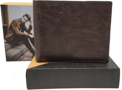 

Wildmount Men Brown Genuine Leather Wallet(4 Card Slots)