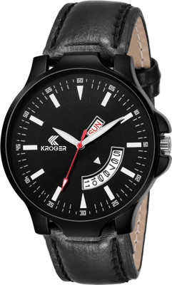 

KROGER KRG1108 Royal Black Day & Date Boys Wrist Watch - For Men