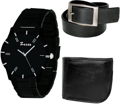 

Zesta Analog Watch Combo(Black)