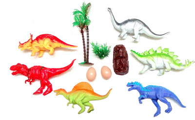 

TALKING GANESHA Fluorescent Dinosaur Toy Action Figures Set OF 12 - Multicolor(Multicolor)