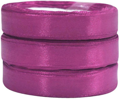 

AsianHobbyCrafts Satin Ribbon, Dark Pink (12mm, 3 Pieces)