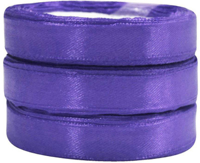 

AsianHobbyCrafts atin Ribbon, Blue (12 mm x 10 m, Pack of 3) : BLUE