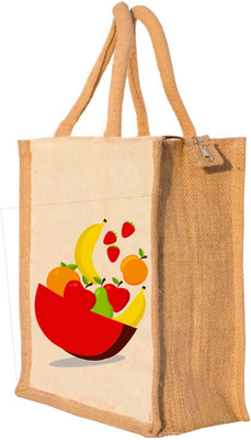

Nisol® Fruits Basket Waterproof Lunch Bag(Beige, 12 inch)