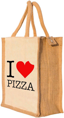 

Nisol® I Love Pizza Waterproof Lunch Bag(Beige, 12 inch)