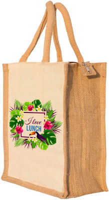 

Nisol® I Love Lunch Waterproof Lunch Bag(Beige, 12 inch)