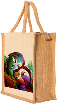 

Nisol® Krishna & Radha Art Waterproof Lunch Bag(Beige, 12 inch)