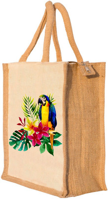 

Nisol® Floral Macaw Waterproof Lunch Bag(Beige, 12 inch)