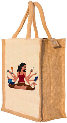 

Nisol® Multitasking Girl Waterproof Lunch Bag(Beige, 12 inch)