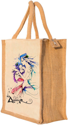 

Nisol® Krishna & Radha Floral Beautiful Art Waterproof Lunch Bag(Beige, 12 inch)