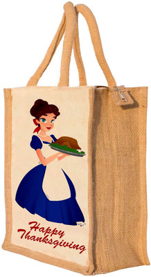 

Nisol® Happy Thanks Giving Waterproof Lunch Bag(Beige, 12 inch)