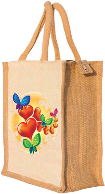 

Nisol® Heart & Butterflies Waterproof Lunch Bag(Beige, 12 inch)