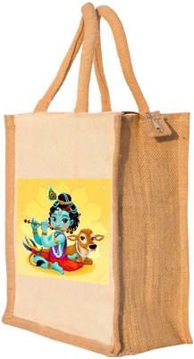 

Nisol® Cute Little Krishna Playing Flute Waterproof Lunch Bag(Beige, 12 inch)