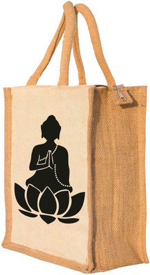

Nisol® Buddha & the Lotus Waterproof Lunch Bag(Beige, 12 inch)