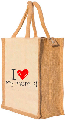 

Nisol® I Love my Mom Waterproof Lunch Bag(Beige, 12 inch)