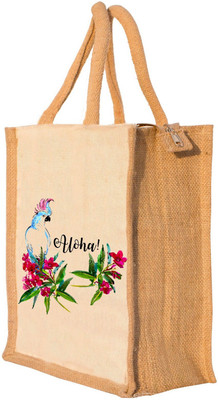 

Nisol® Floral Patter & Bird Waterproof Lunch Bag(Beige, 12 inch)